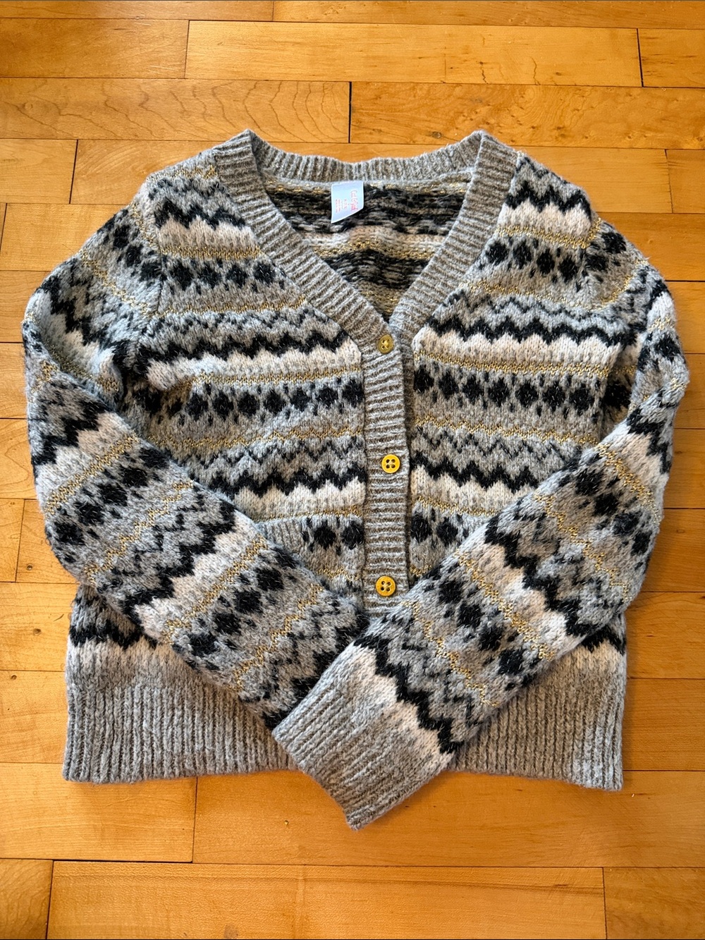 Cat & Jack Button Up Sweater, Size M (7/8)